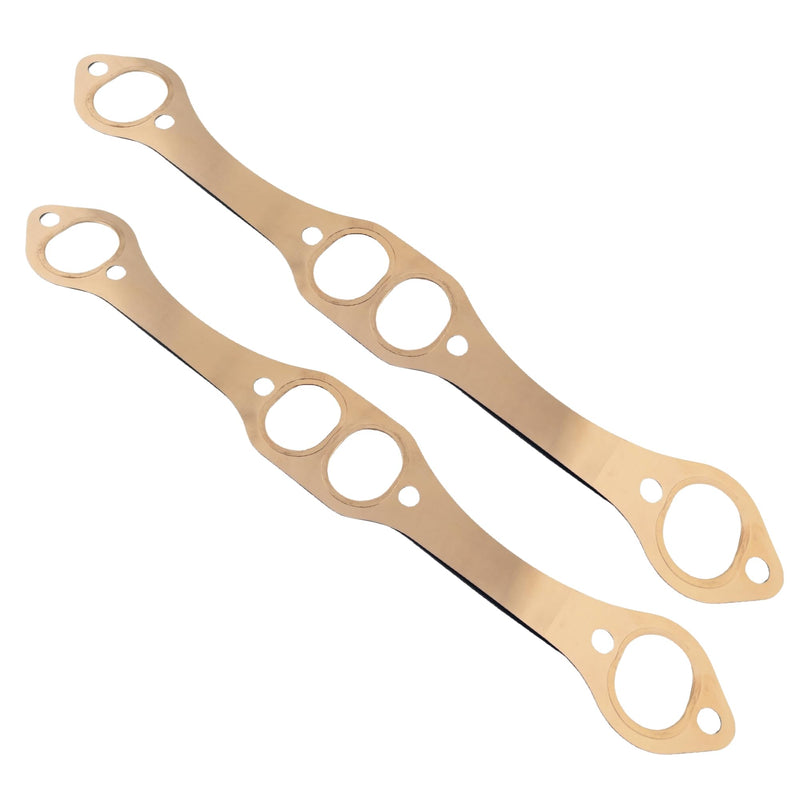 2PCS for sbc Header gaskets Compatible with Chevy SB 327 305 350 383 Header Collector Gasket,SB Block Hugger Headers Gaskets