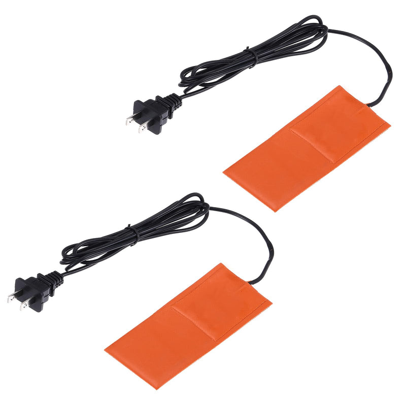 MECCANIXITY 2Pcs Silicone Heating Pad, 110V 75W Car Engine Block Oil Pan Heater Heater Strip for Constant Temperature 127mm x 50.4mm 2