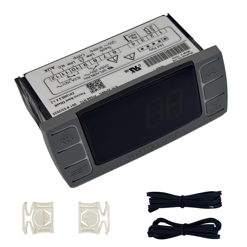 for Dixell XR03CX-4N0F1 Temperature Controller Fit for 120V Commercial Refrigerators/Freezer, with Temperature Sensor Probes & Clasp Replacement for W0302186 XR03CX XR03CX-4N1C0