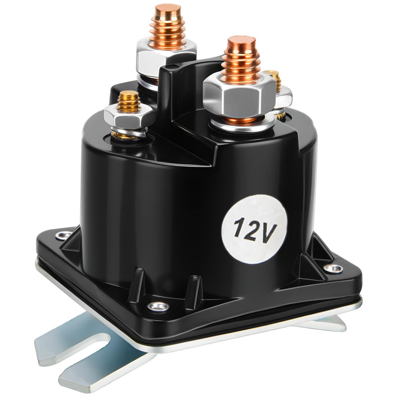 12V Dump Trailer Solenoid Relay, 4-Terminal Intermittent Duty Solenoid for Hydraulic Pumps, Replaces SAZ4201GJ, 7522, 070009, 190107, KTI 391-2-C (Fits Prestolite, Monarch, PJ Trailers, Iron Bull) 1