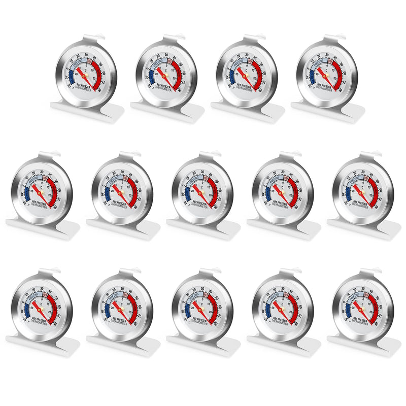 14PCS Refrigerator Thermometer, 2" Large Dial, -20~80°F/-30~30°C, with Red IndicatorAnalog Thermometer, for Refrigerators, Freezers, and Other Cold Storage Equipment 14