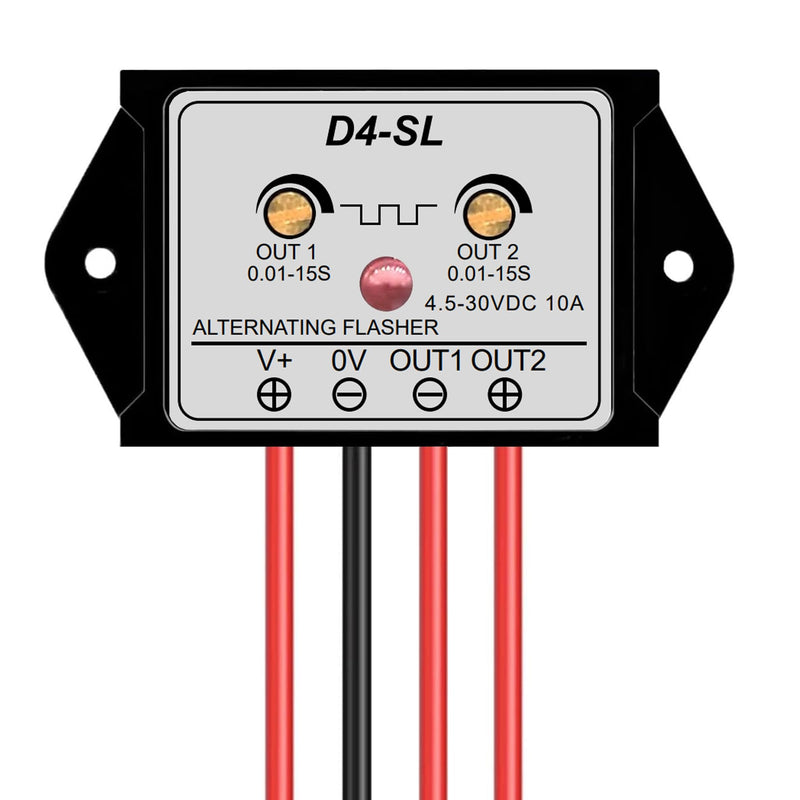 DC 4.5-30V 10A Dual Output AC Flashing Module,Suitable for Various Warning Lights-D4 DC 4.5-30V-sl