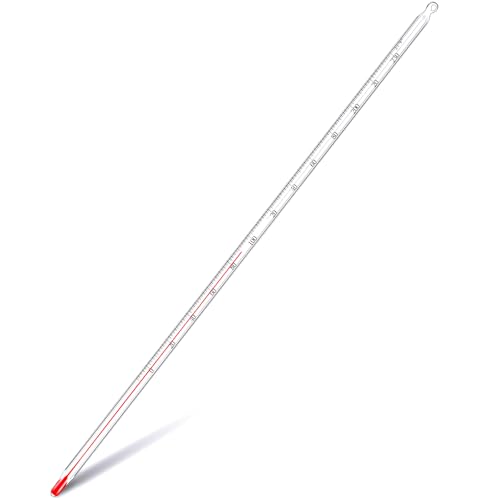 Relaxweex General Purpose Lab Thermometer 12 Inch Total Immersion Glass Liquid in Glass Thermometer for Laboratories Universities Food and Beverage Processing Clear(0 to 230 ℉) 0 to 230 ℉