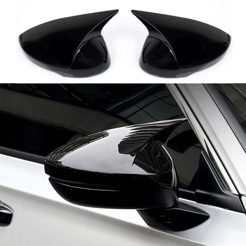 For 11th Honda Civic Accessories Side Mirror Cover Exterior Rear View Mirror Cap for Honda Civic 2022 2023 2024 2025 (Bright black, With turn signal) Bright black