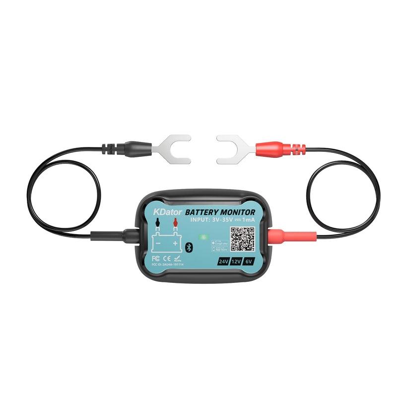 6V 12V 24V Bluetooth Battery Monitor BM7–Work for All Lead-Acid & Lithium Battery with Charging, Cranking System Test & Auto Alarm – Waterproof Voltmeter for Cars, Vans, Trucks, Motorcycles, Boats For 6-24V Lead-Acid & Lithium Battery