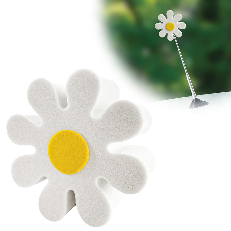 Daisy Car Antenna Topper, EVA Foam Daisy Antenna Decoration Rearview Mirror Dangler, Automotive Roof Toppers Lovely Flower Aerial Ball Cute Dashboard Accessory for Women Men (White) White