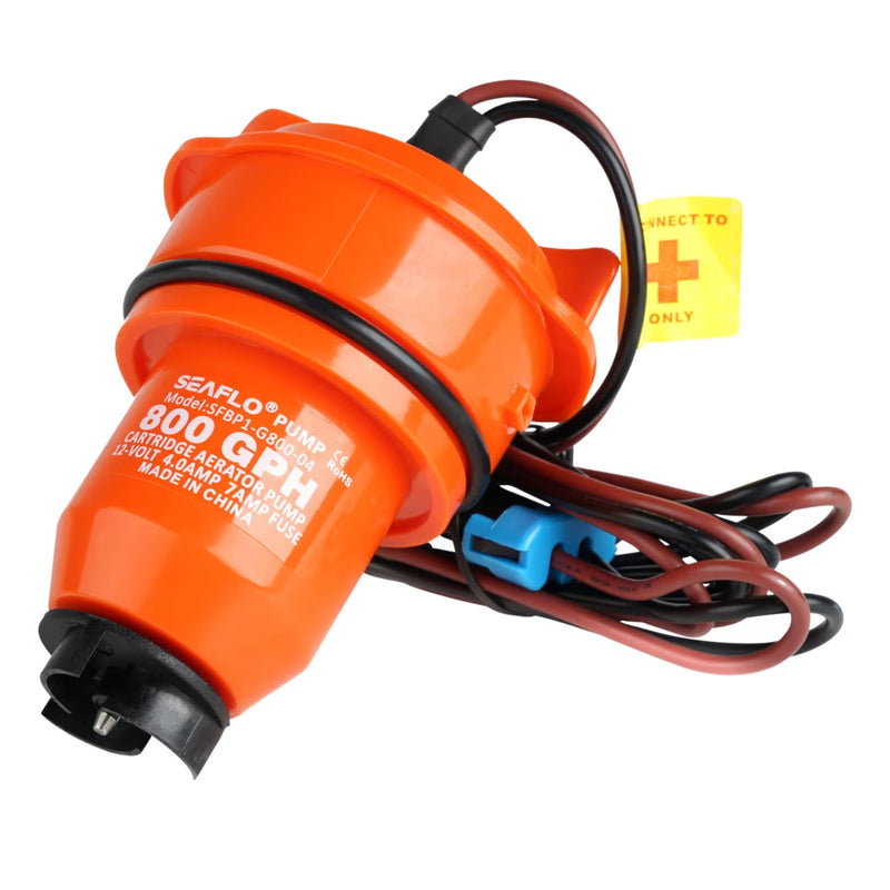 SEAFLO 12V 800 GPH Bilge/Livewell/Baitwell Pump Replacement Cartridge Motor – Fits SEAFLO Models: SFBP1-G800-03, SFBP1-G800-04 & SFBP1-G800-05, Quick-Click Installation, 4-Year Warranty Replacement Motor Cartridge