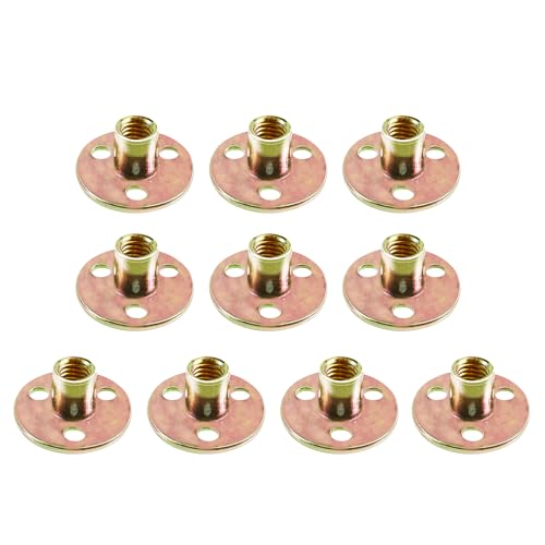 10pcs 5/16" Round Base T-Nuts, 17mm Height, 36mm Flange 10 pcs 5/16*37*2.5 mm
