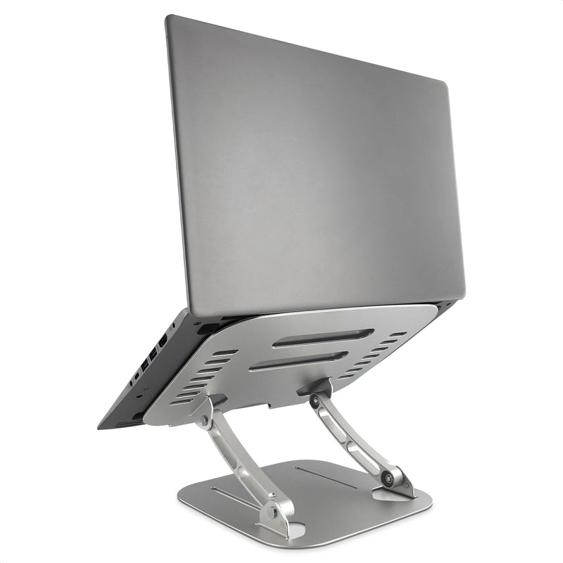 Height & Angle Adjustable Computer Stand for Laptop - Portable Computer Holder for Desk with Ventilation Slots for Enhanced Airflow - Adjustable Laptop Stands for Desk with Non-Skid Silicone Pads