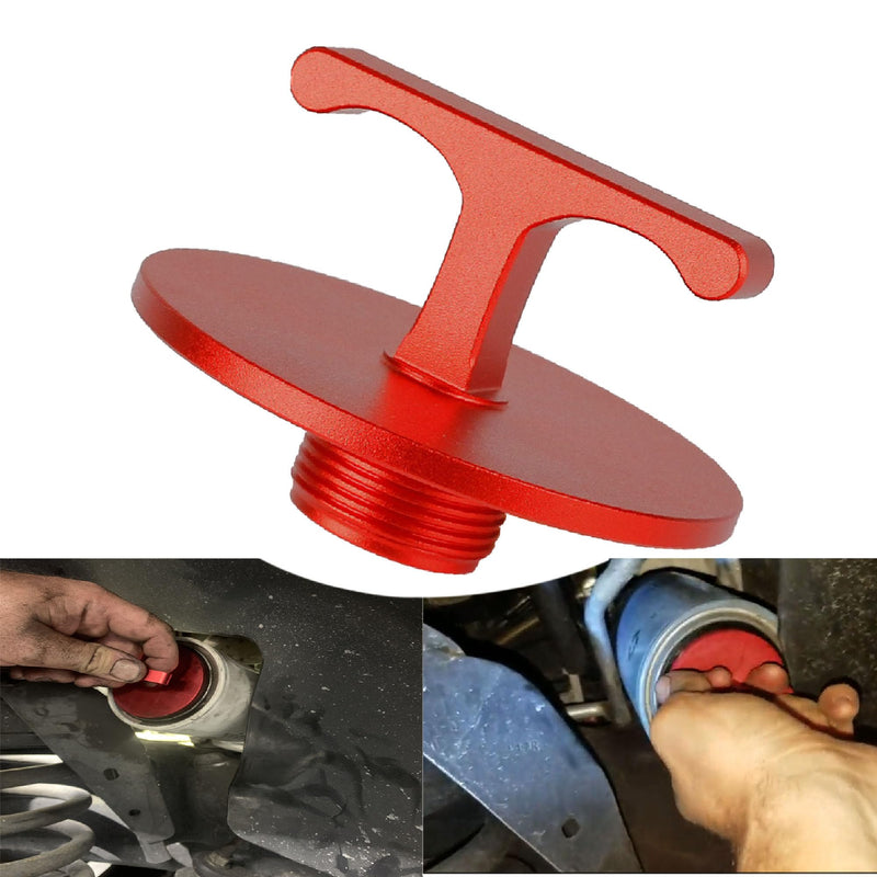 Aluminum Alloy Oil Filter Plug tool, for Dodge Ram 2500, 3500, 4500, 5500 Cummins Turbo Diesel 5.7L 5.9L 6.4L 6.7L MO285 05083285AA Oil Filter Cap Off Tool-car accessories-oil Filter Removal tool red