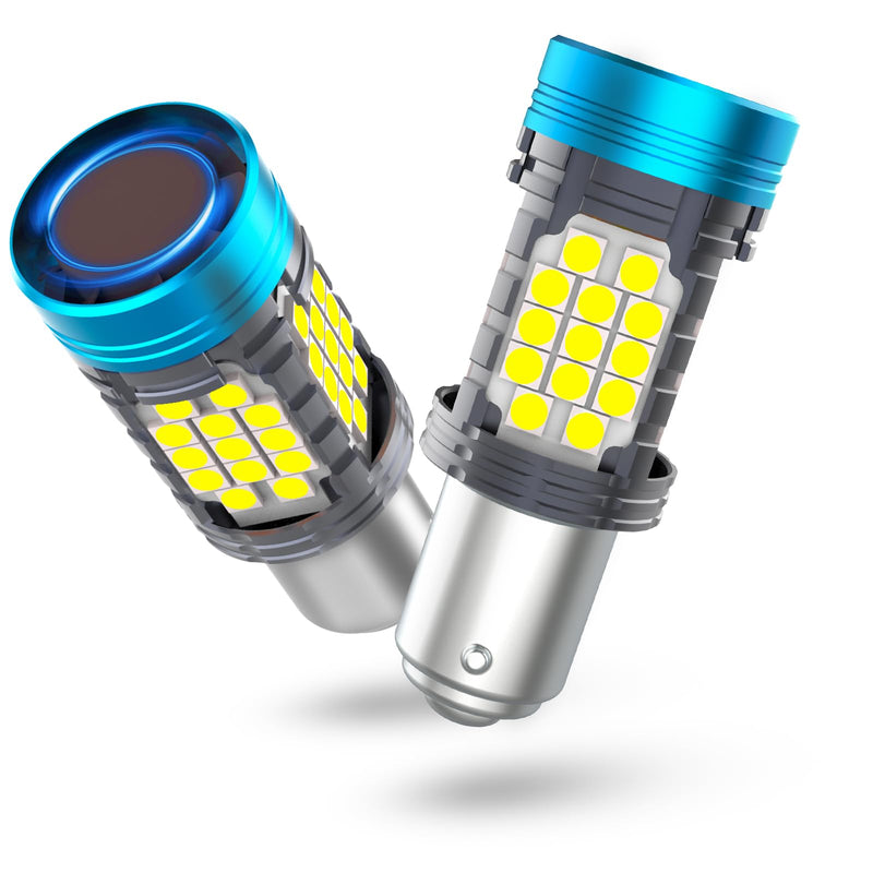 CANBUS 1157 LED Bulbs for Reverse Lights,6000K 4600LM Super Bright 2057 2357 LED Bulb Built-in Resistor Error Free,7528 Back Up Lights Parking Light DRL Bulb(2pcs) White
