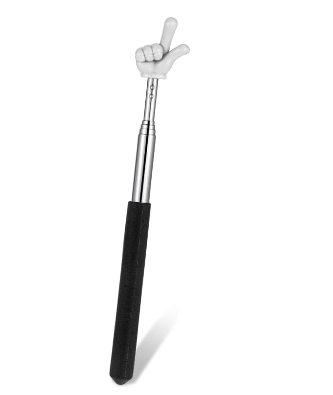 Telescopic Teaching Pointer for Teachers, Retractable Presentation Stick for Classroom, Online Teaching, Elementary School and Kindergarten