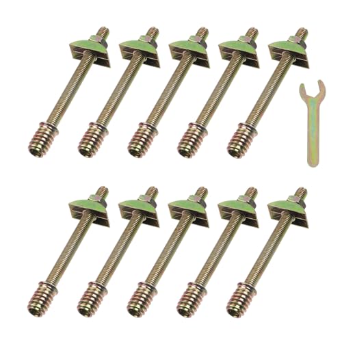 Semetall 10 Sets Bed Frame Hardware Connector Kit M8×100mm