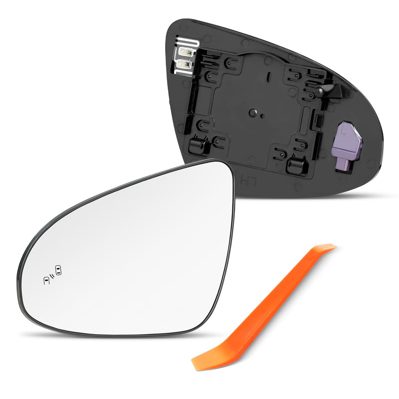 Compatible with Toyota Camry Driver Side Mirror 2012 2013 2014 2015 2016 2017 - with Blind Spot System, Left Side Mirrors Replacement Glass, Power Heated Driver Side(Blind Spot)