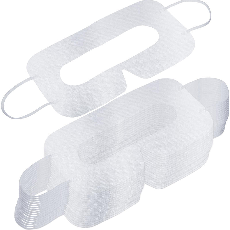 Treela 200 Pcs Disposable VR Face Mask Breathable Cover for VR Nonwoven Fabric Sanitary Eye Mask, Eye Cover Pad(8 x 4 Inch,White) White 8 x 4 Inch