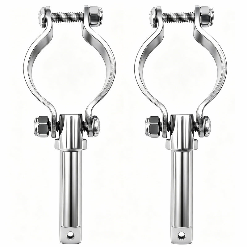 RedSnake Marine Oarlock Socket 316 Stainless Steel Heavy Duty Clamp on Shaft Rowlock Oarlock Side Mount Rowlock Paddle or Yacht Boats Water Rafts Kayaks Dinghy Lifeboat2-Pack Adjustable Fixture