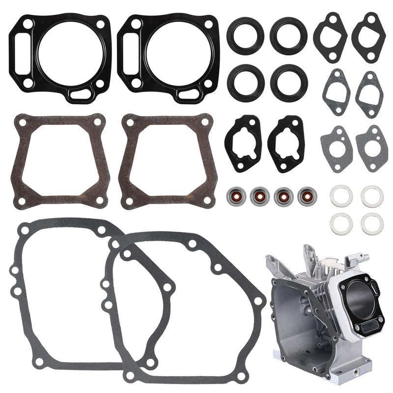 Predator Hemi 212 Carburetor Exhaust Intake Gasket Kit, Small Engine Carb Head Gaskets Material Compatible with 196cc 212cc GX160 GX200 Power Equipment (212cc/GX160 Full Gasket Set) 212cc/GX160 Full Gasket Set
