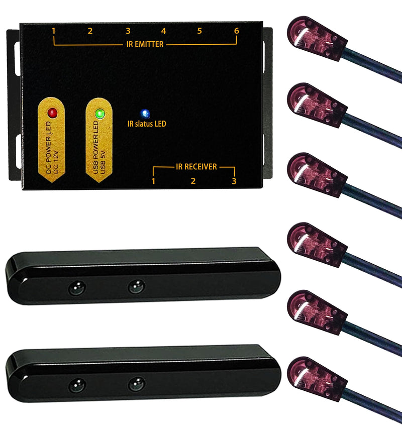 IR Repeater Kit. ir Repeater System.IR Remote Control Extender .Dual Sensors Receiver.Supports up to 100 feet