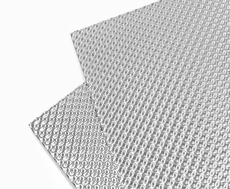 Exhaust Heat Shield Automotive 16"x13" 2 Pack, Embossed Aluminum Heat Shield Kit with 10 Stainless Steel Zip Ties Cable Metal for Car Muffler Exhaust Wrap High Temp Thermal Barrier Battery 16"x13"/piece-2piece