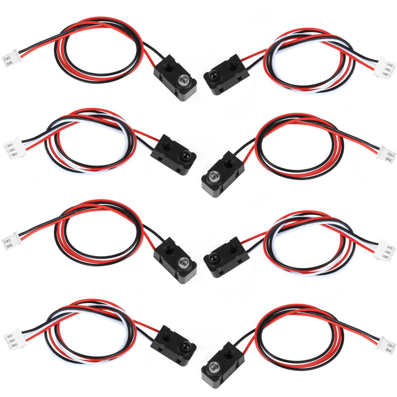 4PCS IR Break Beam Sensor 5MM LEDs Counting Module Split Through-Beam Photoelectric Switch for Apply Relay, K60, PLC, 51 microcontroller, STM32 etc,Cable Length 30cm,Test Distance 1M 4PCS