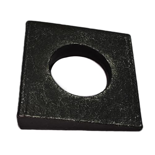 10 PCS 3/4 Beveled Square Washers in Plain Carbon Steel Oxidized,3/4(ID) x1-5/9x1-5/9 Inch for Channel Steel Wedge Shaped Washers for Shim Leveling,3 to 9 mm Thick,Black,LXLVOUEG 3/4 X 1-5/9 X 1-5/9 inch Oxidized Steel-Black-10 PCS