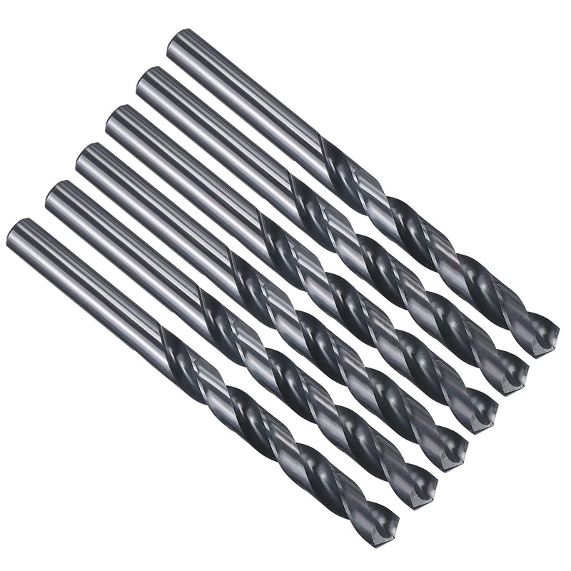 PATIKIL 7/16" Drill Bit, Jobber Straight Shank M2 High-Speed Steel 135° Nitriding Black for Stainless Steel Hard Metal - 6 Pack 7/16 inch