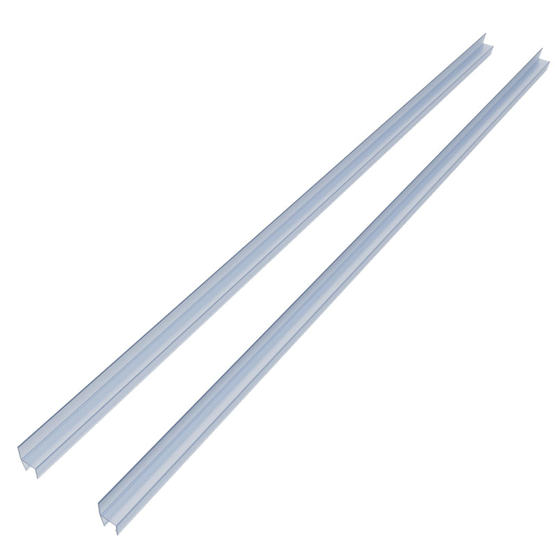 2-Pack Frameless Shower Door Seal Strip, 80" Long Shower Door Side Seal for 3/8" (10mm) Thick Glass – Prevent Leaks & Create a Waterproof Barrier Clear A - 2Pack 80 Inch for 3/8 Inch (10mm) Glass