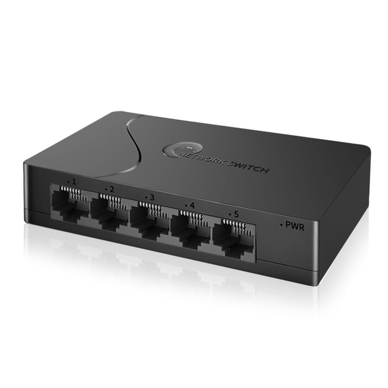 5 Port Easy Smart Managed Ethernet Switch Gigabit Switch, Network Hub, Ethernet Splitter, Plug & Play, VLAN, Qos, Desktop or Wall Mount 5 Gigabit Ports|Clound Managed