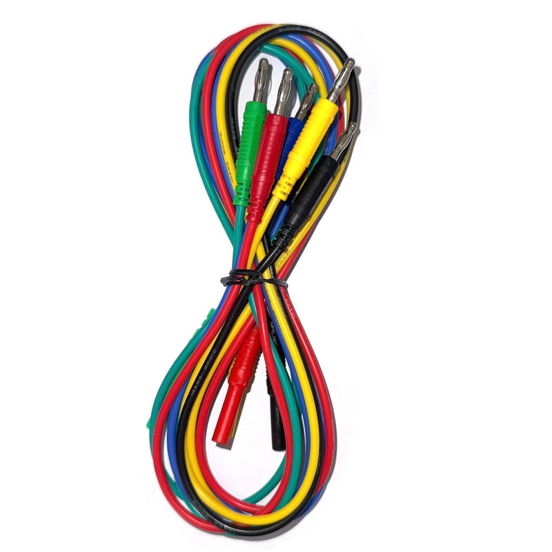 5Pcs Multimeter Test Lead Extension Male to Female Connector 4mm Banana Plug to Jack Heavy Duty 14AWG Silicone Wires Meter Leads Probes 6 Feet 5Pcs-Length of 6 Feet