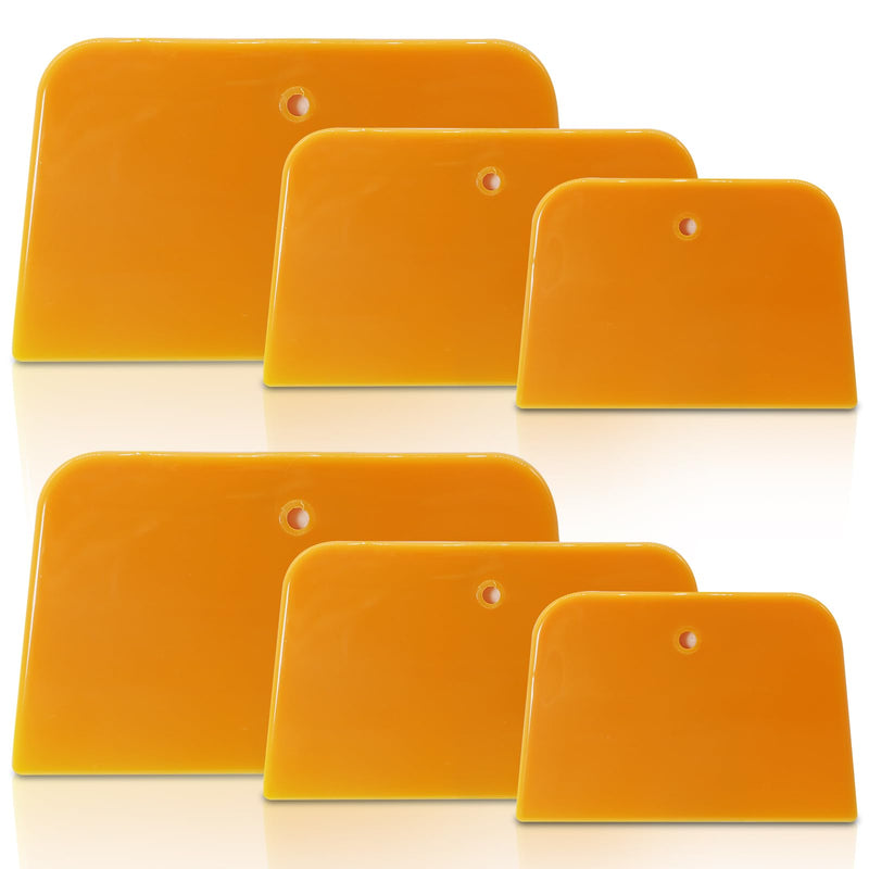 Body Filler Spreaders, 6PCS Plastic Spreader,4, 5, 6 Inch Reusable Automotive Body Fillers Hard for Applying Fillers, Putties, Glazes, Caulks and Paint
