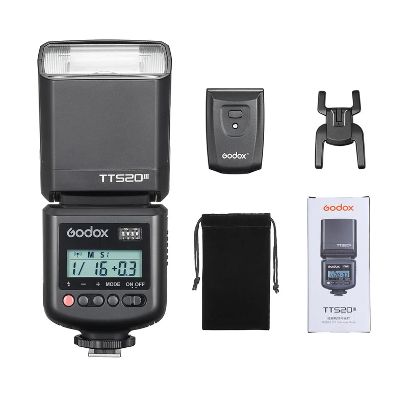 Godox TT520III Camera Flash with RT-16 433MHz Wireless Trigger Transmitter | GN33 Universal Manual Speedlite Compatible for Canon Nikon Sony Fujifilm Olympus Panasonic Pentax DSLR Cameras