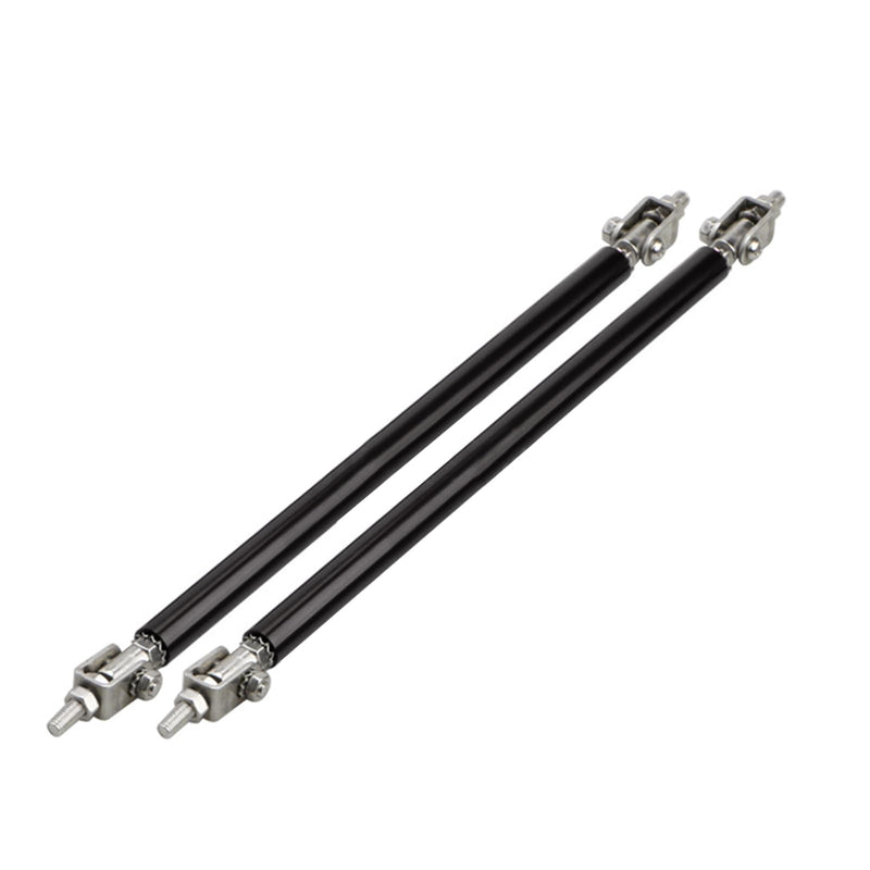 2 PCS Adjustable Splitter Strut Rods, 8" - 11" Front Bumper Splitter Strut Rods, Sporty Bumper Lip Reinforcement Accessories, Front Lip Support Rods for Most Cars (Black) 2 PCS Black