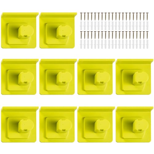 10 Pack Tool Holder Compatible with Ryobi 18V Wall Mount Plastic 10 Pack