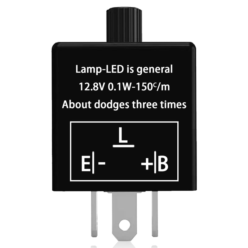 Flasher Relay for LED Turn Signal CF14 LED Flasher Relay 3-Pin 12V LED Electronic Turn Signal Flash Plugin Flasher for Lights Fix Hazard Warn Hyper Blink Flash CF-14 EP35(Adjustable) CF14 Adjustable