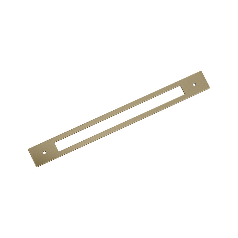 Amerock Medora 12 inch (305 mm) Center-to-Center Rectangle Golden Champagne Cabinet Pull Backplate, BP37789BBZ
