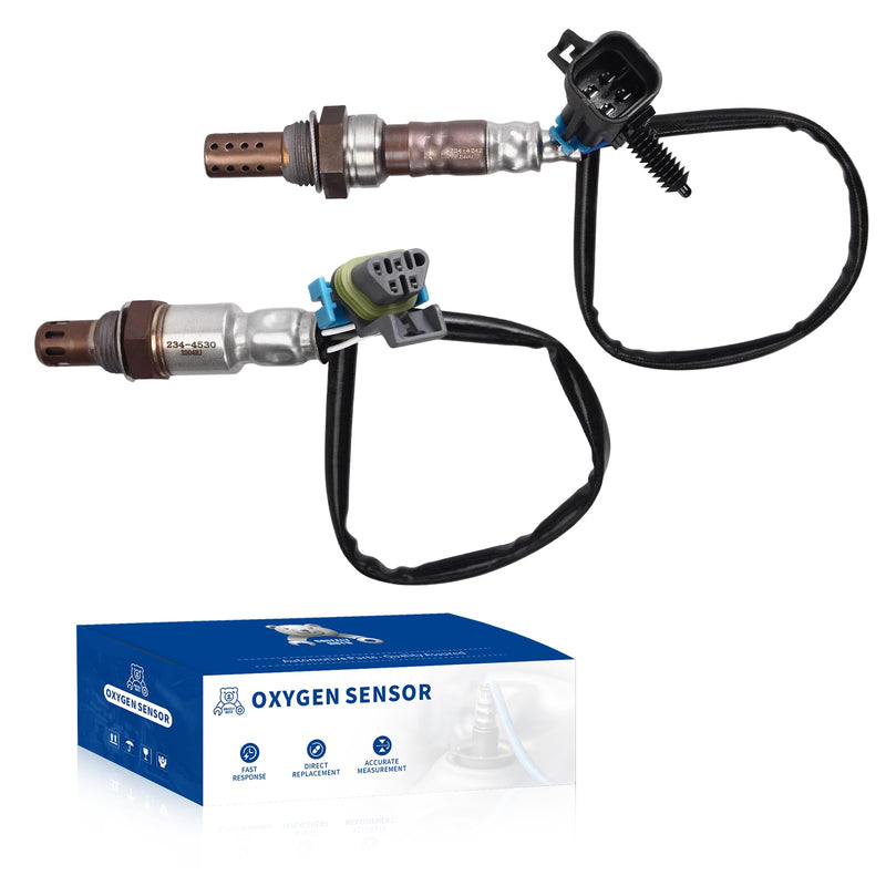 O2 Oxygen Sensor Upstream and Downstream for Chevy Equinox Malibu Captiva Sport, for GMC Terrain, for Pontiac G6 Solstice, for Saturn Aura Vue Sky 2.4L Replace 234-4242 234-4530 2Pcs
