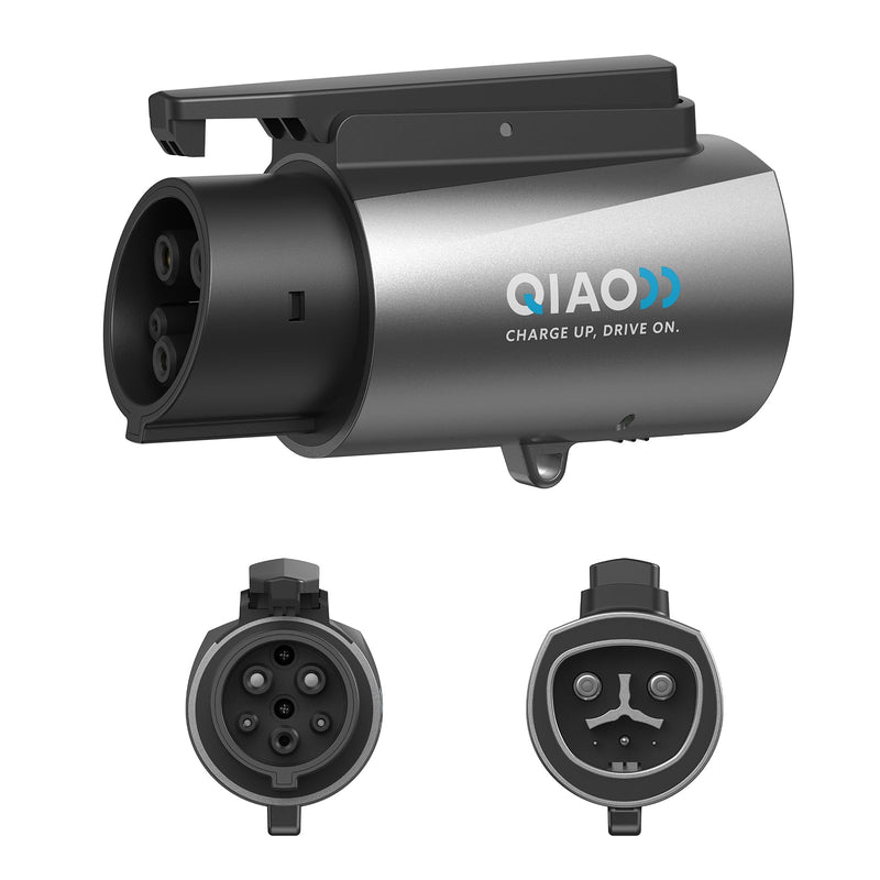 QIAO Fit for Tesla to J1772 Adapter, Up to 80Amp 250V Converter - Silver Plated NACS to J1772 Level 2 EV Efficient Charging Adapter, Compatible with Tesla Wall/Destination/Mobile Connectors