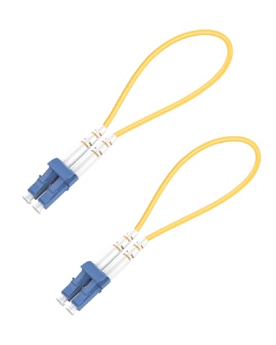 2 Pack Fiber Optic Loopback Cable,LC/UPC Single Mode Fiber Loopback Testers - 9/125um,for Self-Testing SFP Modules or Network Equipment 2 pack LC Singlemode