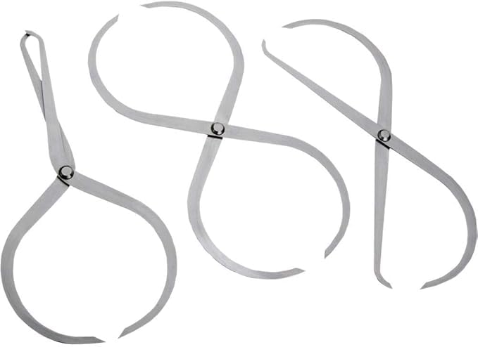 6" Woodworking Caliper Set - 3 PIECE Set Combo Double Sided Dual Ended Combined. 6 INCH ONE Side + 6INCH Other Side.