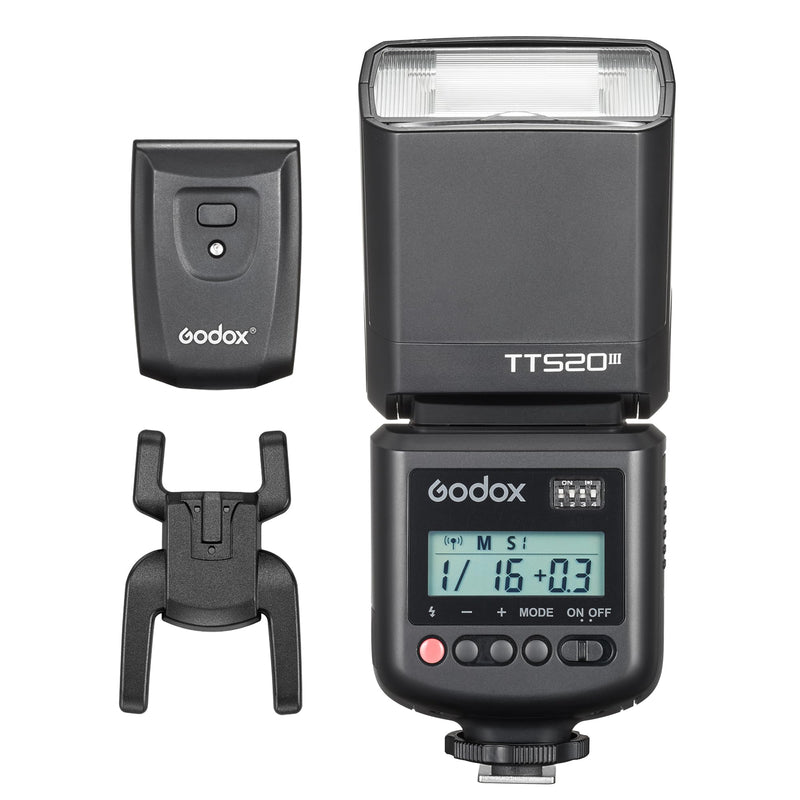 Godox TT520III TT520 III Wireless Thinklite Camera Flash Built-in Receiver and RT Transmitter Compatible for Canon for Nikon for Panasonic for Olympus for Pentax and Other DSLR