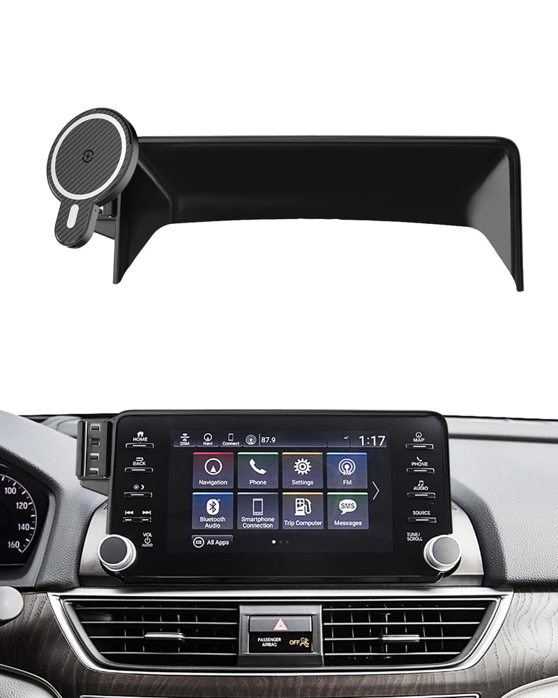 Car Phone Mount for Honda Accord 2018 2019-2021 2022 Accessories 10th Gen Accord for 8-inch Screen 360° Rotation Magnetic 15W Fast Wireless Charger Cell Phone Holder Hand Free Not Affect Air Vent Honda Accord 2018-2022 (8 inch) Magsafe+ Wireless Charger