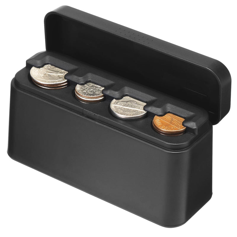 Coin Holder for Car, Larger Capacity Car Change Coin Holder Organizer, Coin Dispenser Storage Fit for Most Car Trucks Accessories 1 Pack