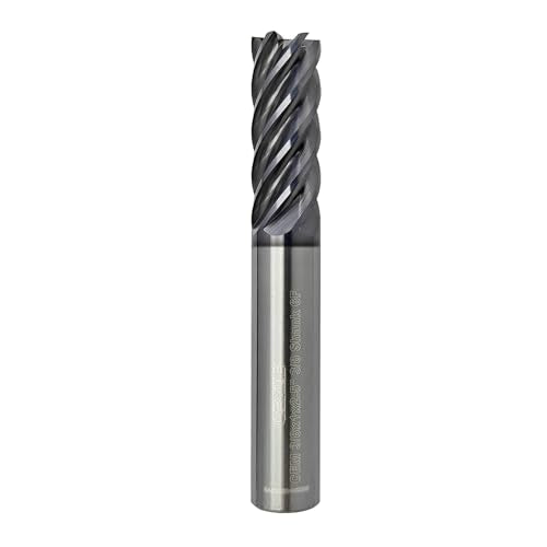 Tools Carbide End Mill Finish Machining Square Milling Cutter for Cutting Alloy Steels,Cast Iron, Hardened Steel - 6 Flute Cutting Tools 3/8 Shank (3/8-2.5" 1PCS) CEM 6F 3/8-2.5" 6F 1PCS