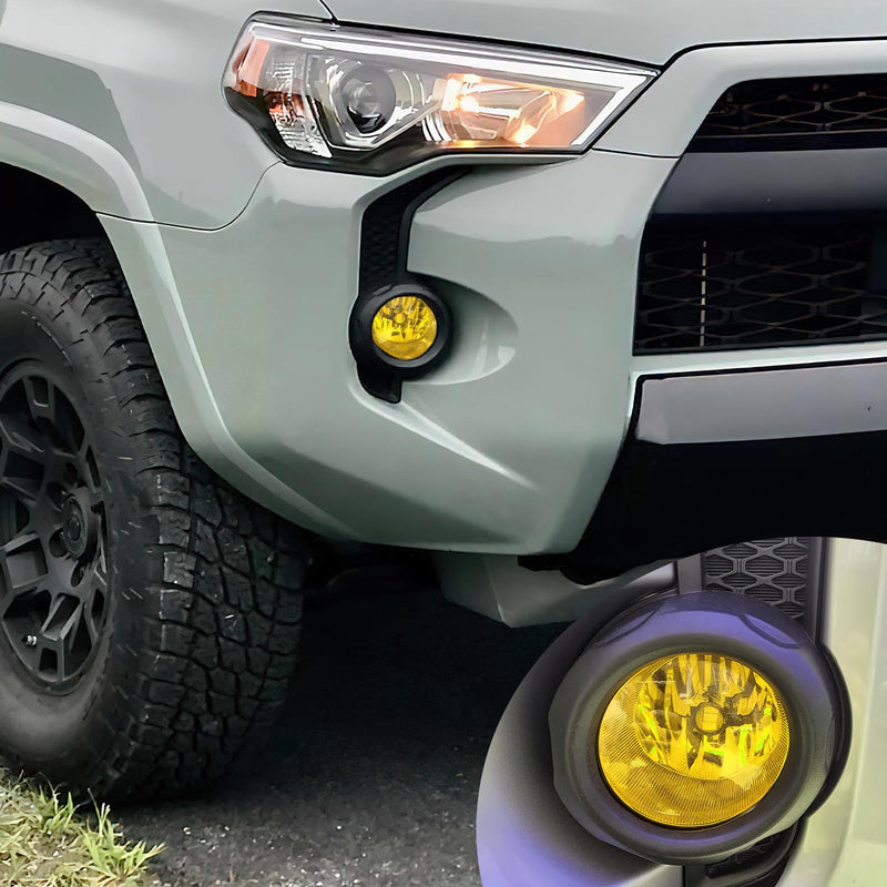 Car Front Fog Light Color-changing Film for 2014-2024 Toyota 4Runner Accessories TPU Tint Film Color Sticker - Yellow (4 PCS)
