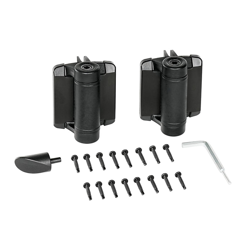 Black Self Closing Gate Hinges Self-Aligning Heavy Duty Spring Hinges ，Adjustable Tension ， Pool Safety Hinge，Square Post, Aluminum Gates ，Swing Close (1, Black) 1