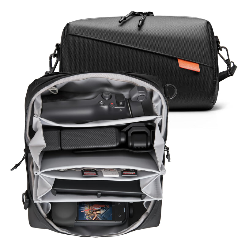 Carrying Travel Case for Insta 360 Luna Ultra Bag Accessories | Go Ultra X6 X5 X4 Air Organizer Multilayer Storage Soft For DJI Osmo Mobile 8 7P Pocket 4 4P 3 with Shoulder Strap