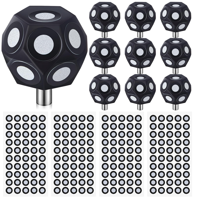 Kingdder 10 Pcs Magnetic 3D Scan Markers Set 4 Sheet 200 Point 6.0 mm 3D Scan Markers Dot Stickers Scanning Spray Scanner Turntable Compatible Tracking Dot Reference Point for Scanning 6 mm