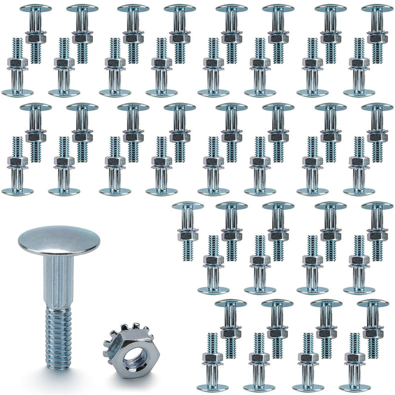 50 Pack 1 1/4" Carriage Bolt & Nut Kit for Overhead Todco Whiting Door Hinge Morgan Supreme Box Truck Trailer Roll Up Door Repair Parts Bolts