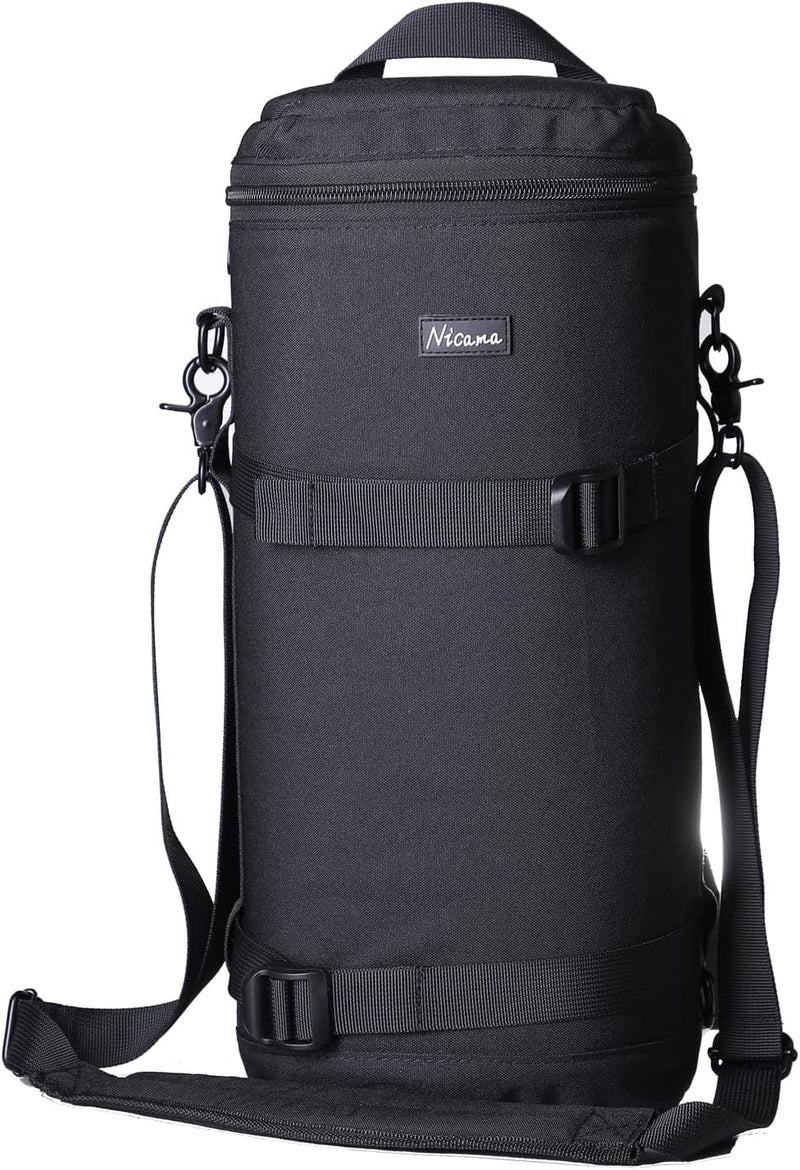 LB2 Deluxe Water-Resistant Camera Lens Pouch Case for Canon 800mm 100-400 28-300 Nikon 200-500mm 80-200 80-400 300 Sigma 150-500mm 150-600 Tamron150-600mm 70-200mm & More, Lens Protective Bag LB2(Interior Size 4.7*4.7*11.4“）