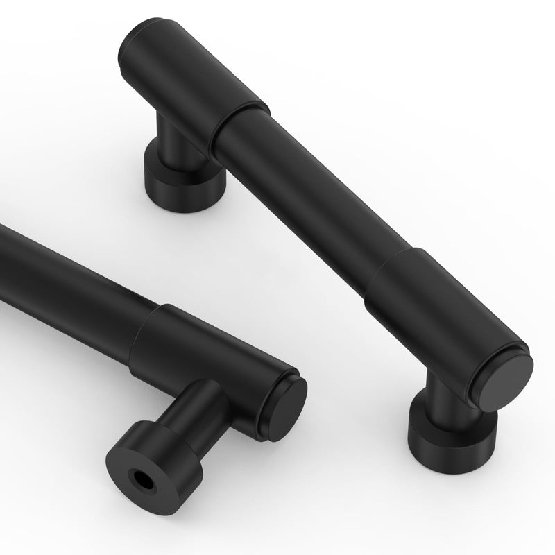 Asidrama 10 Pack 3 Inch(76mm) Matte Black Kitchen Cabinet Handles, Cabinet Pulls Kitchen Cabinet Hardware for Cupboard Drawer Pulls 3" Hole Center